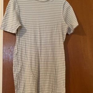 Grey and white stripe dress